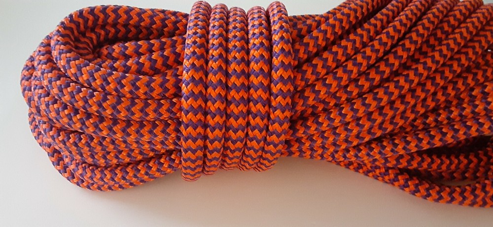 9/16 x 400 ft. Double Braid-Yacht Braid Polyester Rope.Herringbone Orange/Purple