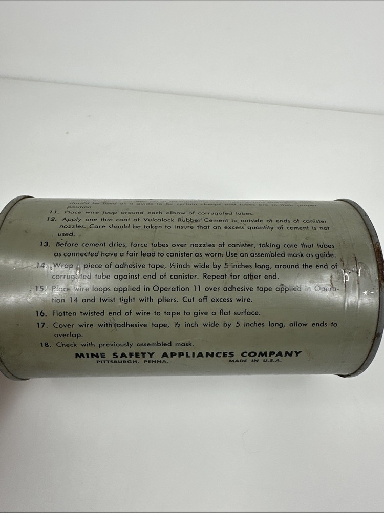 ND Mark 3/4 / NDO Mark 1 Gas Mask Service Type B2m Canister Kit, WWII Era
