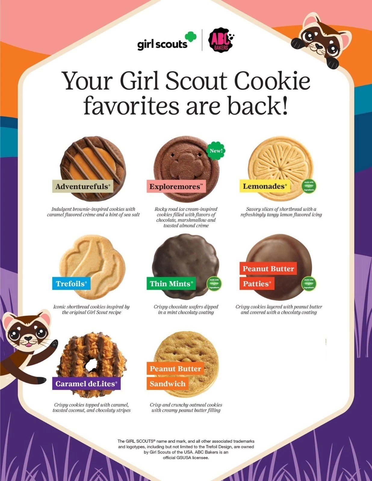 2026 Girl Scout Cookies Mix & Match All Flavors Thin Mints Exploremores Lemonade