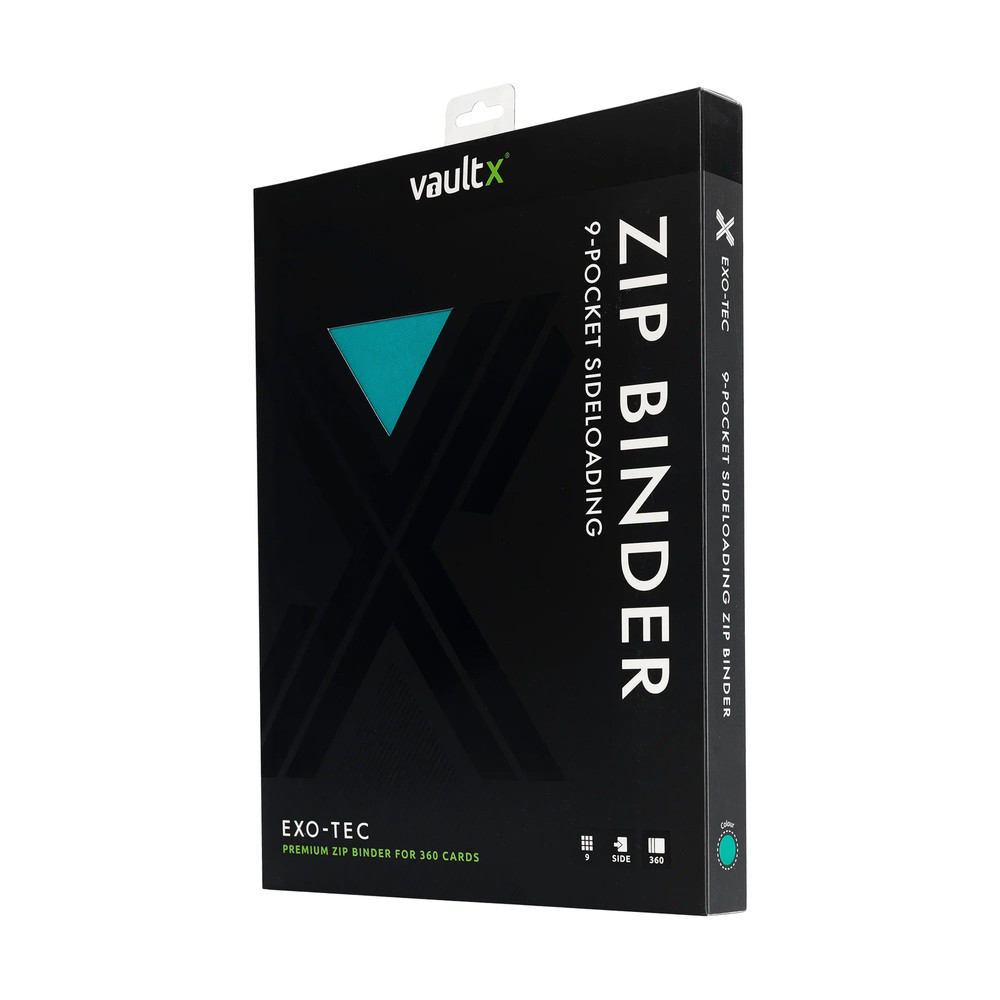 Vault X - 9-Pocket Exo-Tec® Zip Binder - Teal
