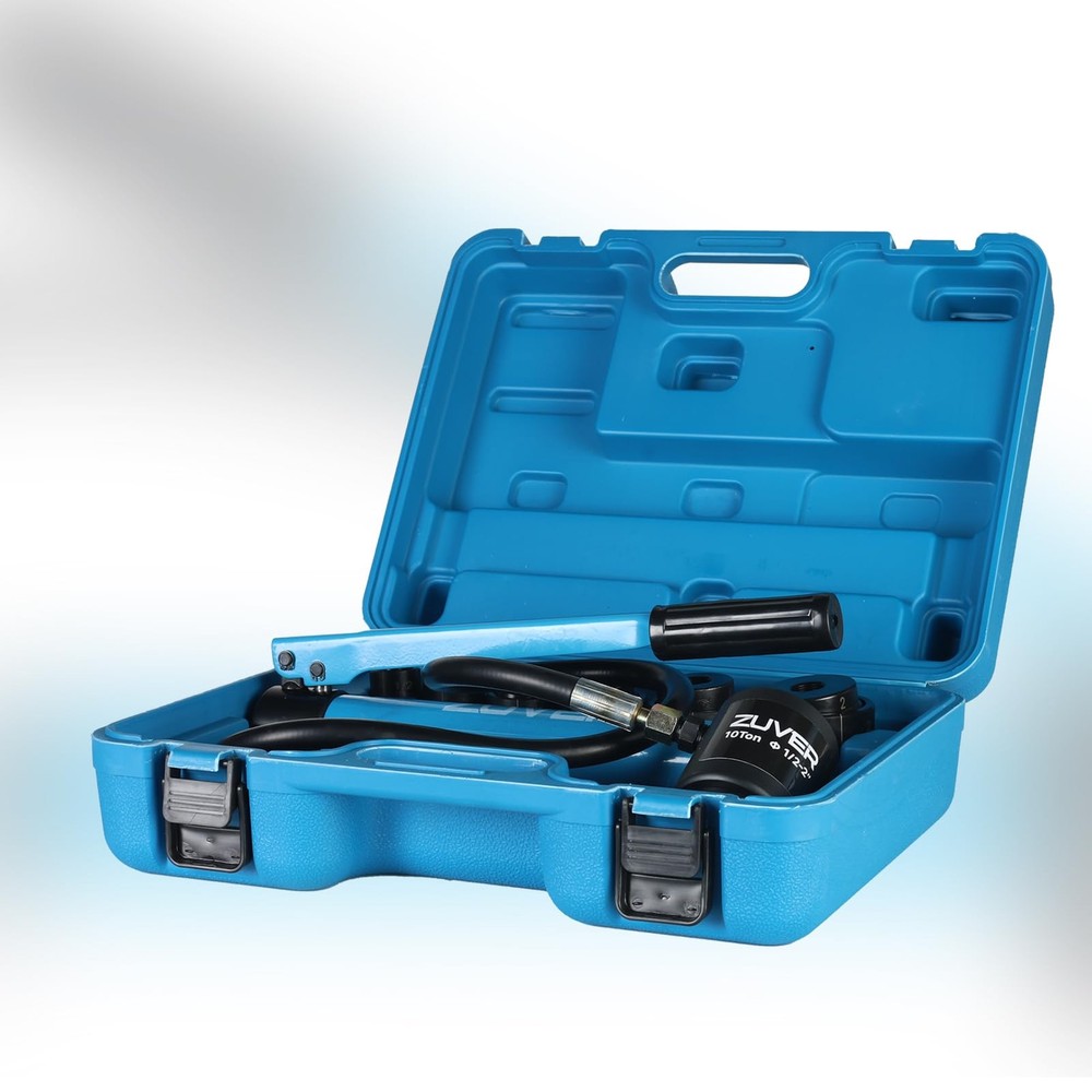 Hydraulic Knockout Punch Set KO Tool 10T - Electrical Conduit Hole Cutter wit...
