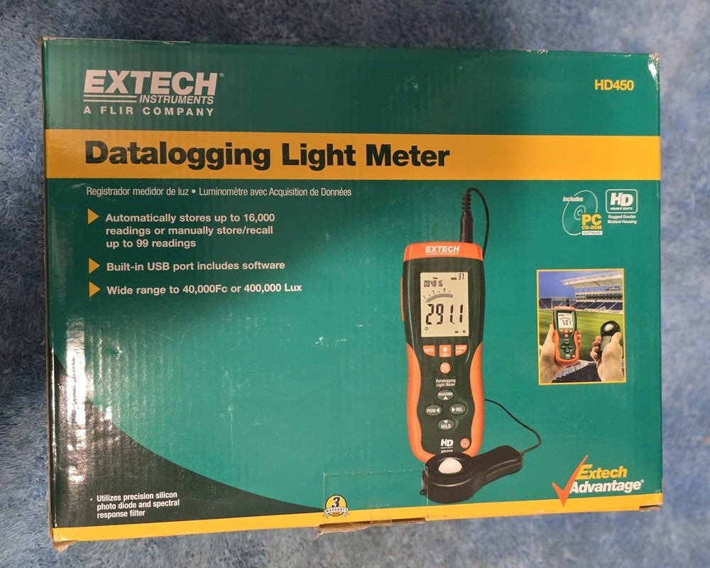 Extech HD450: Datalogging Heavy Duty Light Meter