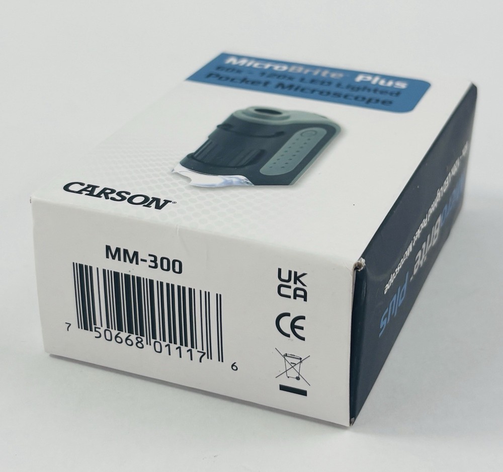 Carson MicroBrite Plus 60x - 120x LED Lighted Zoom Pocket Microscope