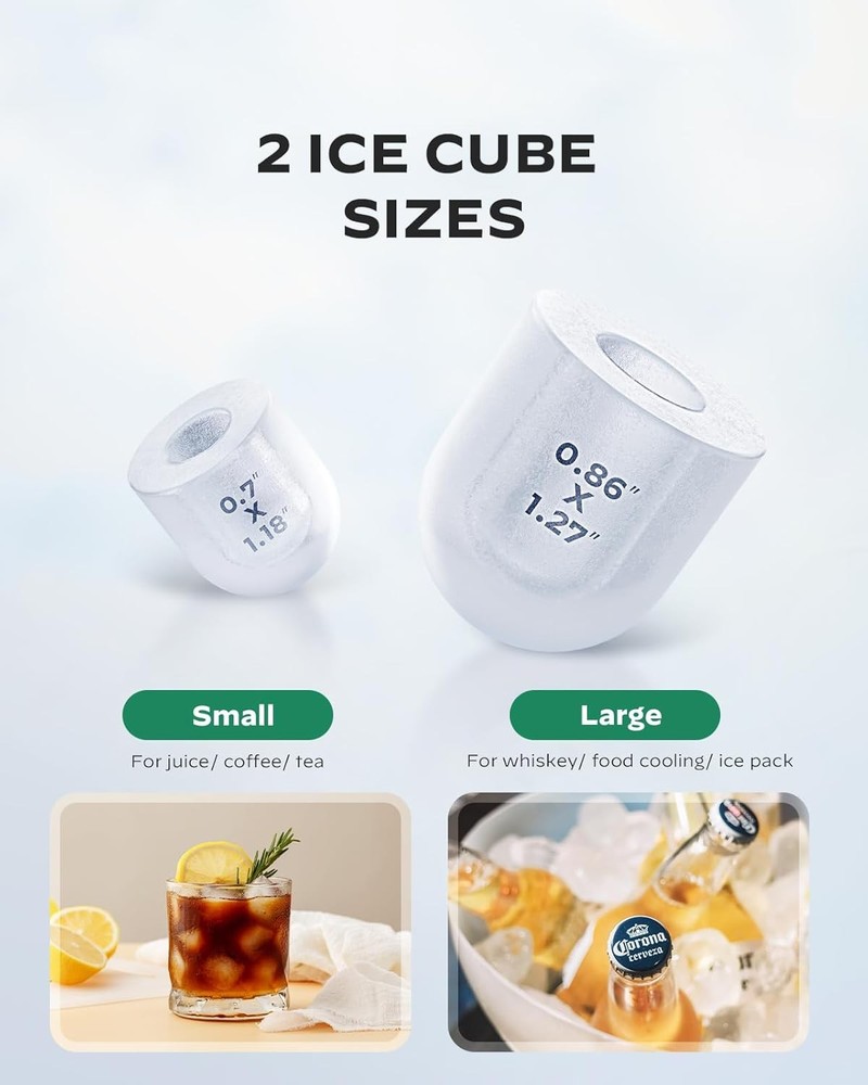 Countertop Ice Maker, 9 Cubes Ready in 6 Mins, 26lbs in 24Hrs,