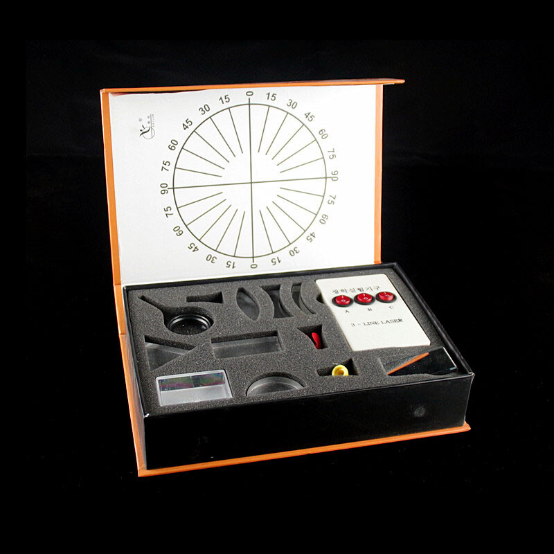 Physical Science Optical Experiment Box Triangular Prism Convex Lens Optics Set