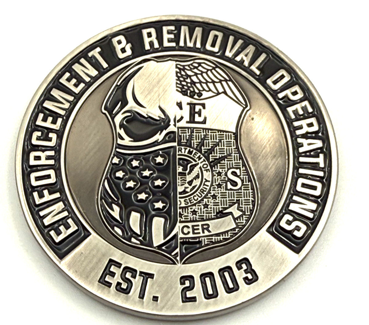 G18 ICE ERO Enforcement & Removal Operations Federal Police Challenge Coin