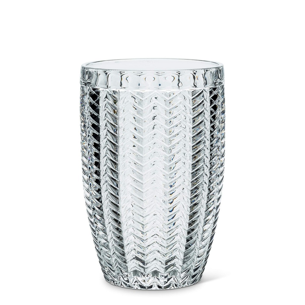 Abbott Collection 27 HB Herringbone Highball, 5 inches H, Clear