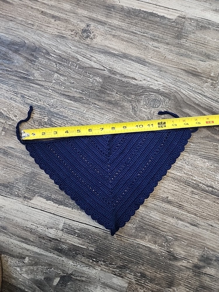 Medium Crocheted bandana Navy