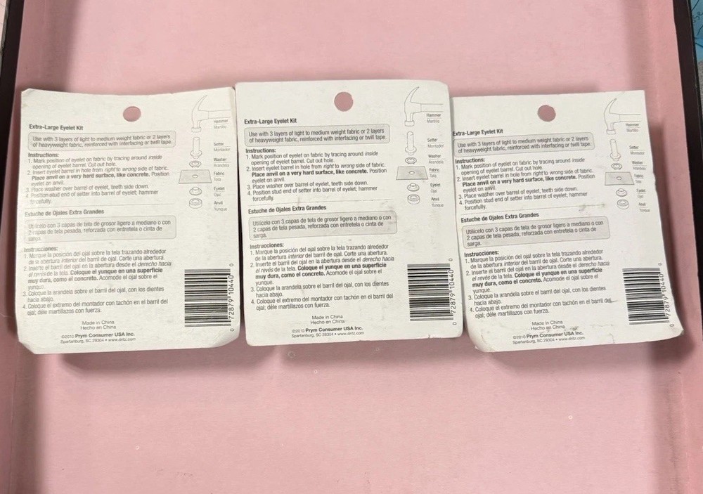 3 Sets DRITZ #660-65 EXTRA LARGE EYELET KIT - SIZE 7/16"