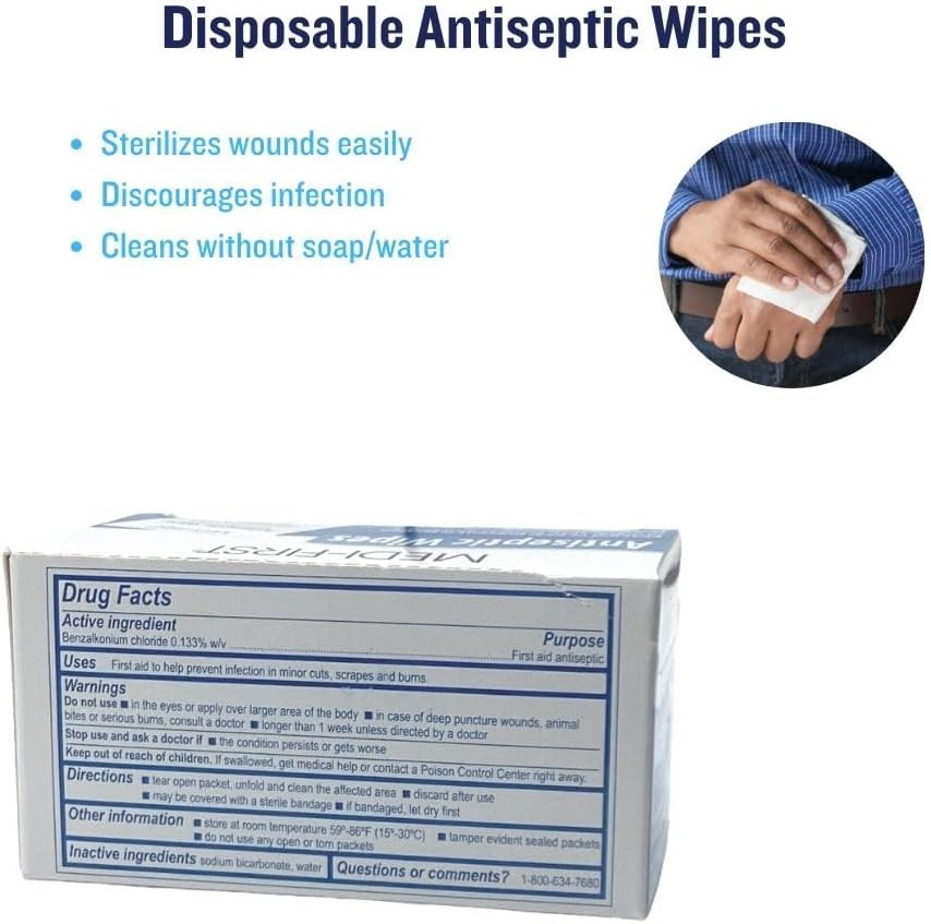Antiseptic First Aid Wipes 20/Box