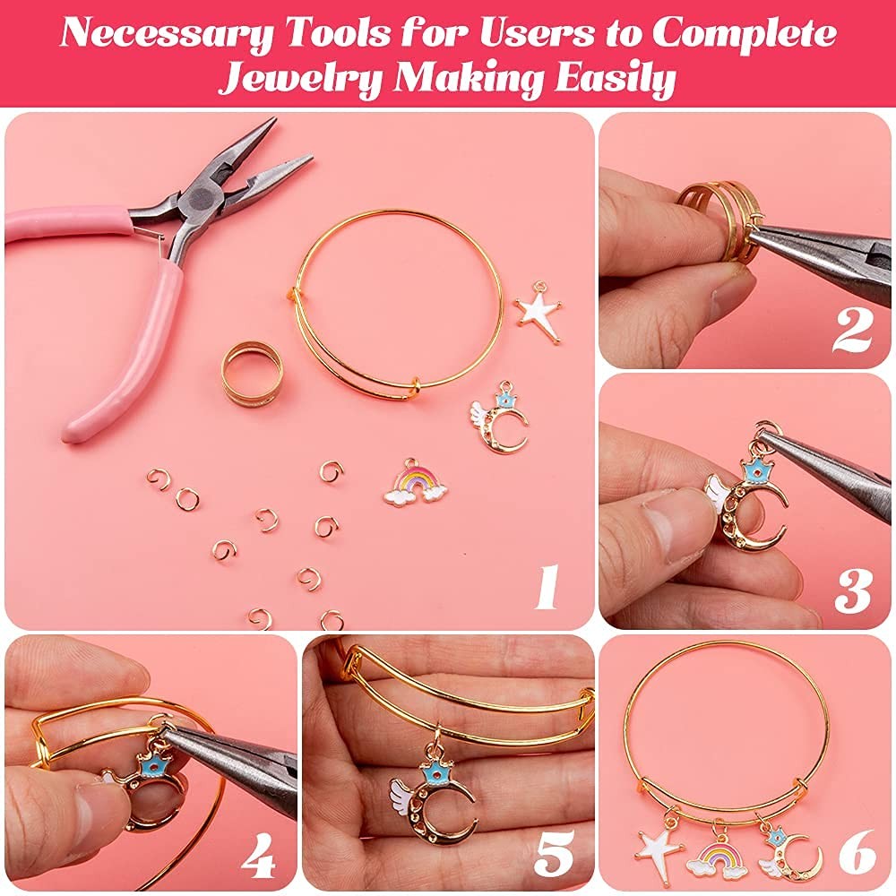 Sofier 542pcs Bangle Bracelet Making Kit DIY Jewelry 7 to 8 inches, Multiple