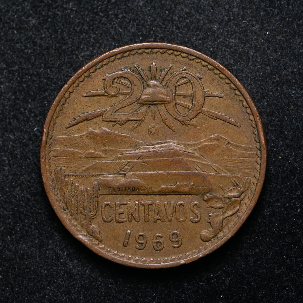 1969-MO Mexico 20 Centavos (ab3406)