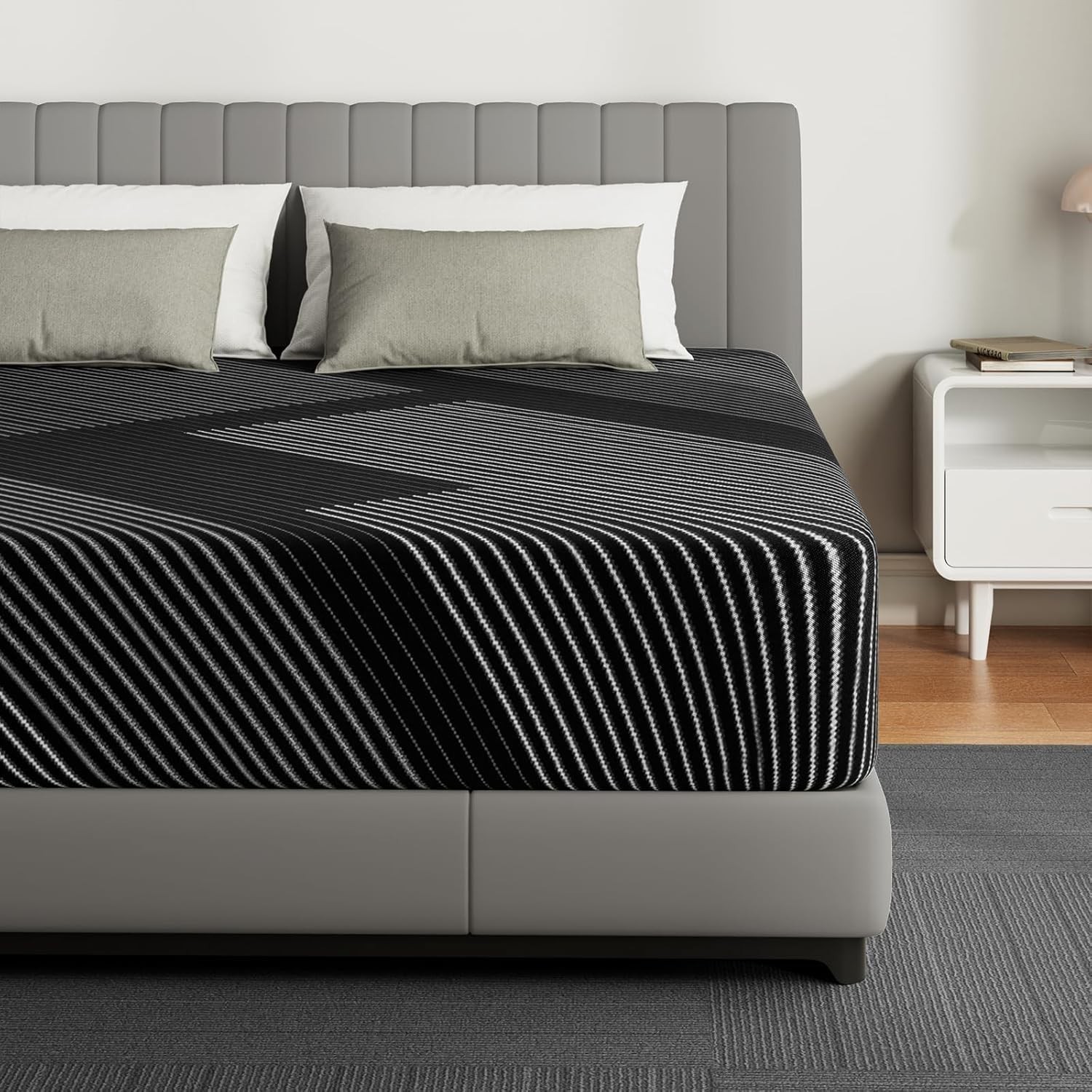 Cooling Gel Memory Foam Medium-Firm Mattress for Pressure Relief & Soundly Sleep