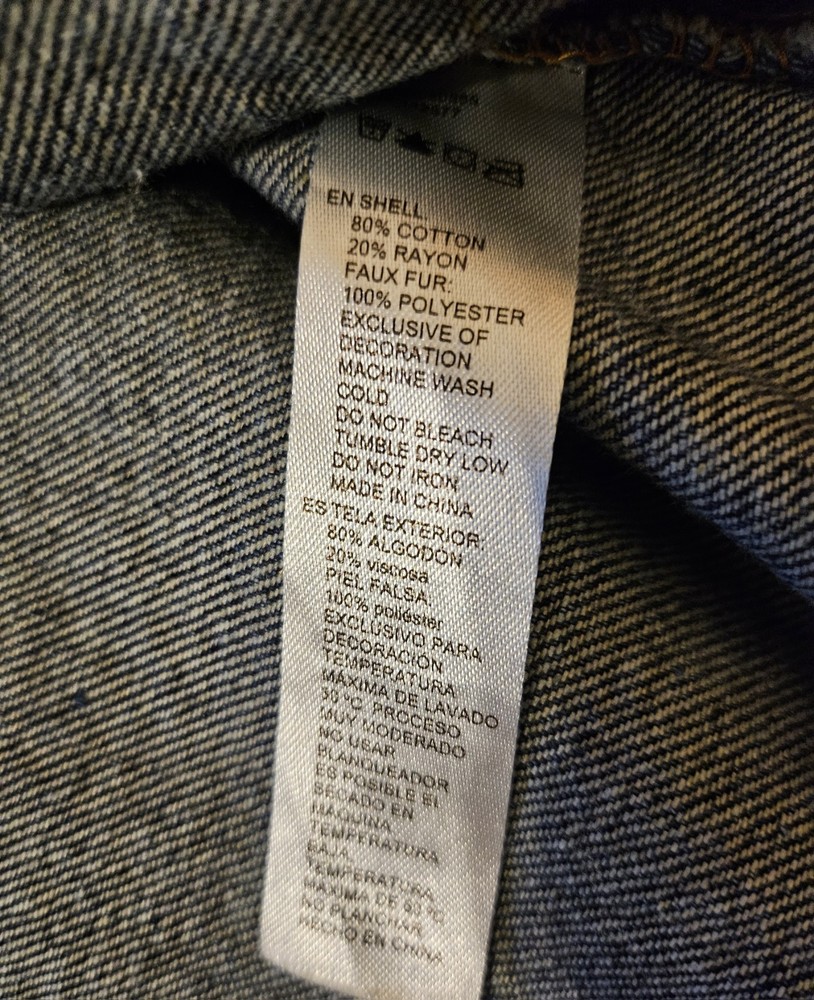 Denim Crop Womens Jacket Size M