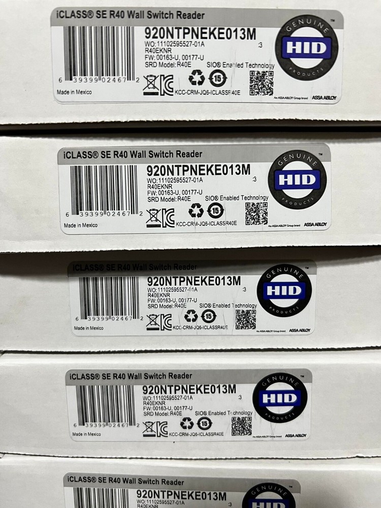 HID R40 iCLASS SE 920NTPNEKE013M R40E Wall Switch Prox Reader
