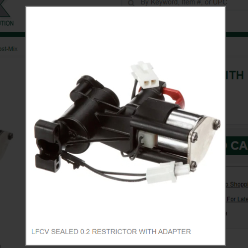 LFCV SEALED 0.2 RESTRICTOR WITH ADAPTER # 82-3820