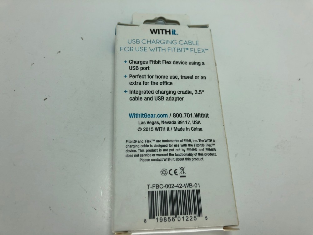 WITHIT 3.5" USB CHARGE charging CABLE FOR FITBIT FLEX - Blue