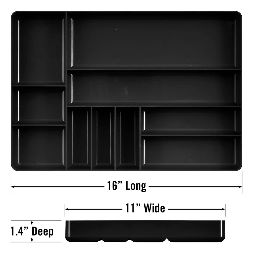 Ernst MFG 10 Compartment Drawer Organizer: Heavy Duty Stackable Tray for Auto...