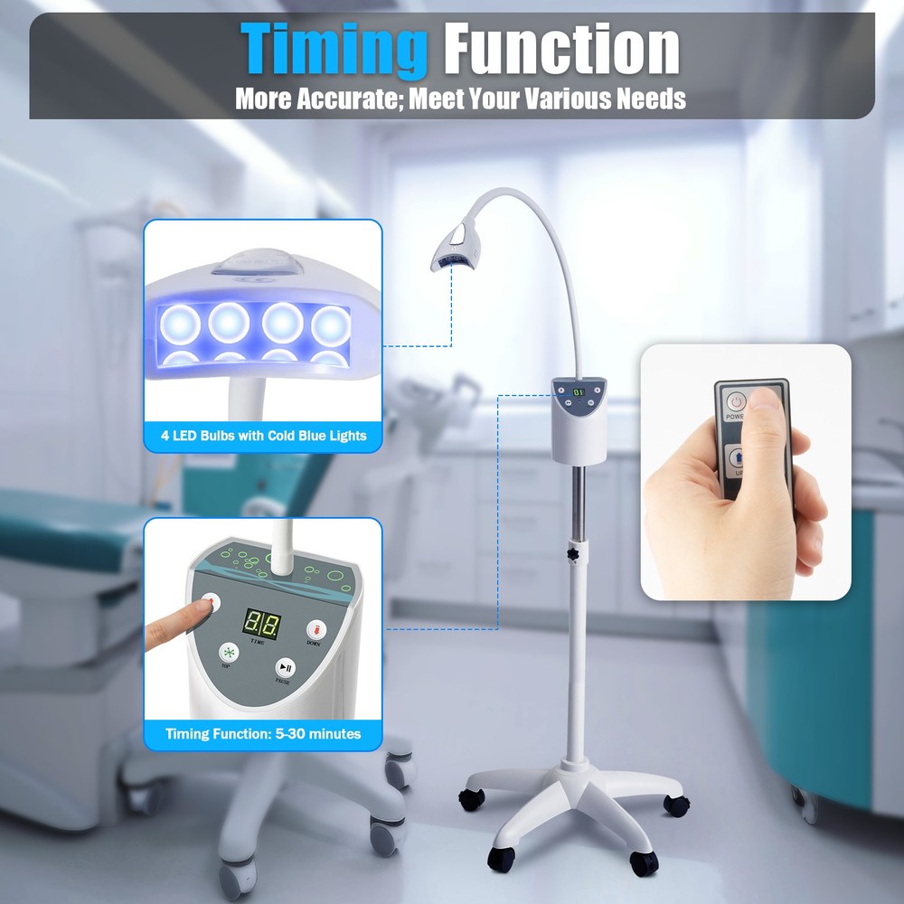 Dental Mobile Teeth Whitening Machine Lamp Bleaching Cold LED Light Accelerator