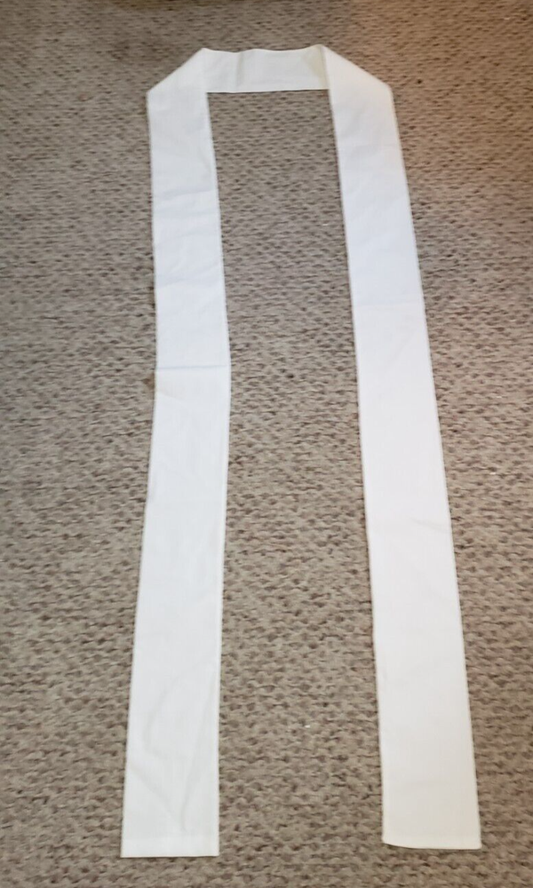 6 CLERGY PREACHING STOLES PLAIN WHITE 3