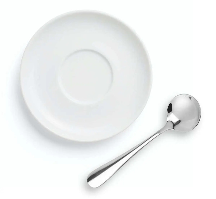 6- Pack Soup Spoons Round Stainless Steel Bouillon Spoon