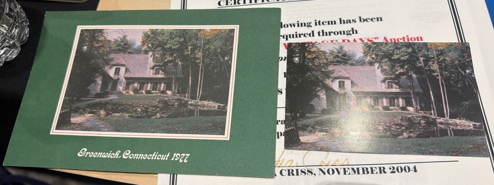 KISS Christmas Card Front + House Pic PETER CRISS Lydia Criss Vintage Aucoin ‘77