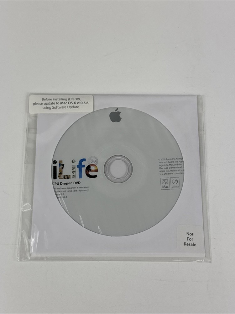 NEW SEALED | Apple iLife ‘09 CPU Drop-in DVD | New Mac Software