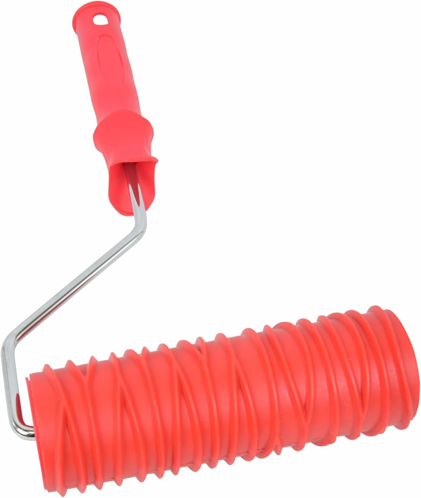 8'' Patterned Paint Roller for Wall Decoration Classic Texture Rubber Roller Dec