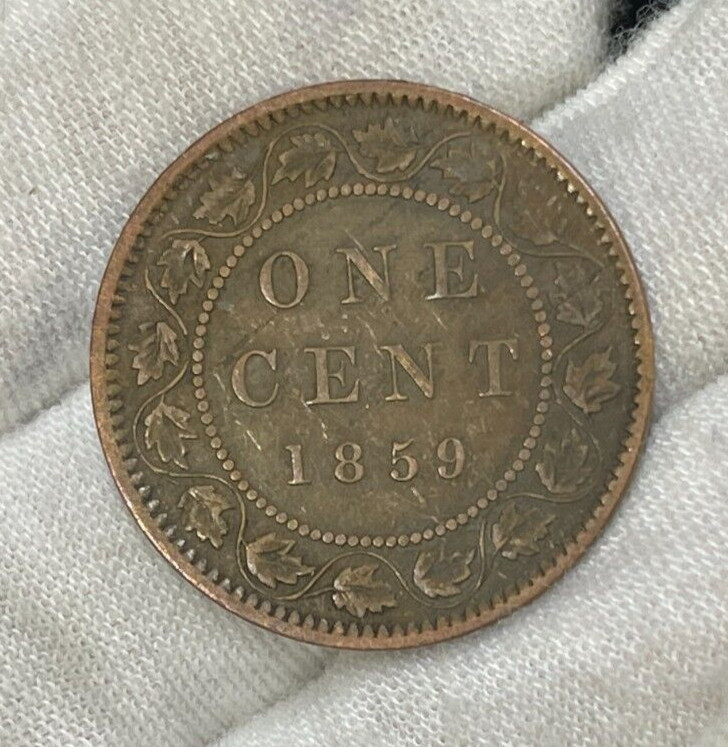 1859 Canada One Cent Coin