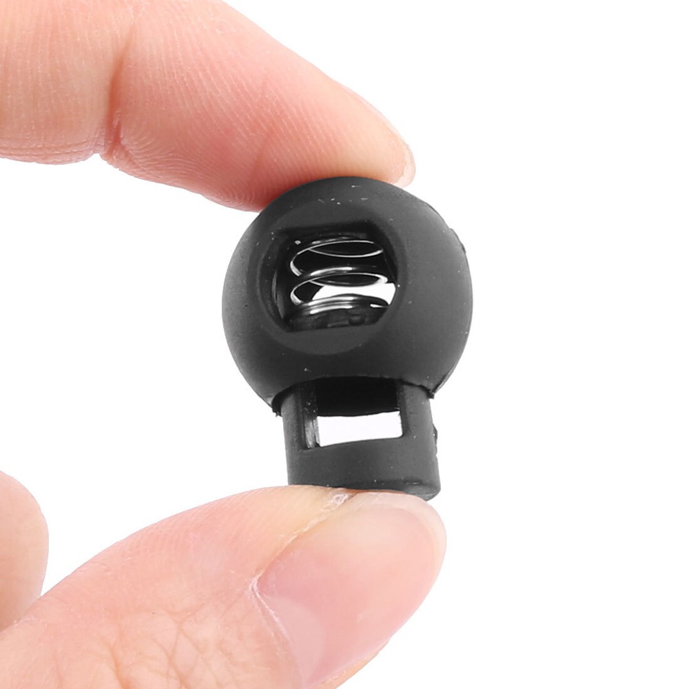 Plastic Single Hole Design Cord Locks Spring Toggle Stop Buckle Rope Clamp 15pcs