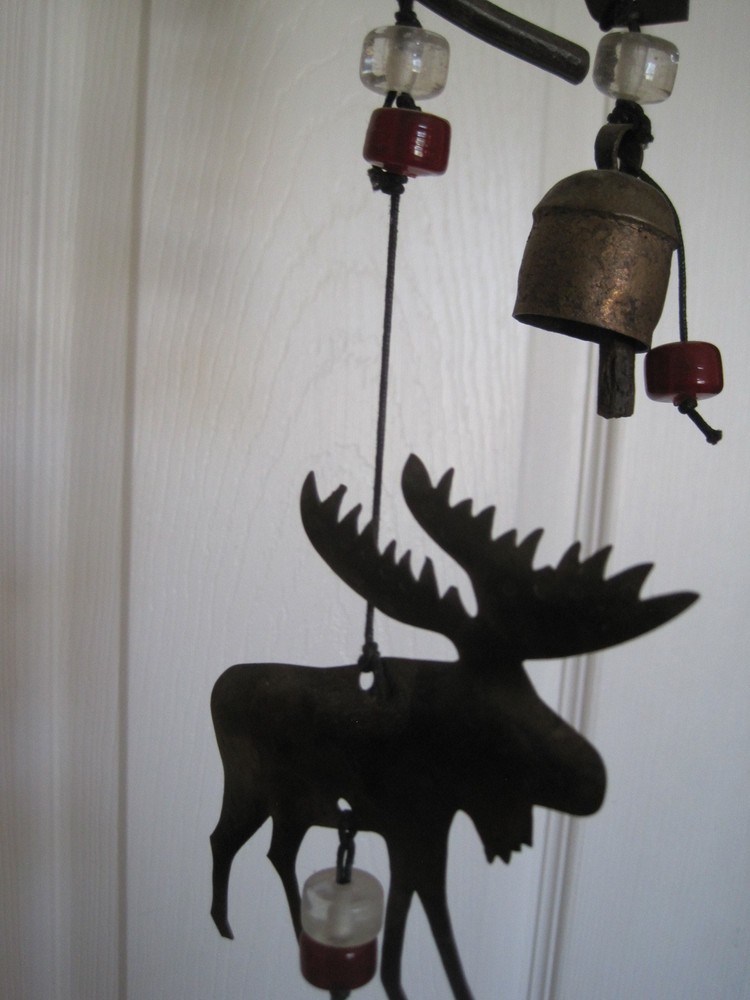 Wind Chime Mobile Moose & Pine Tree Mountain Theme Nice Design Soft Sound