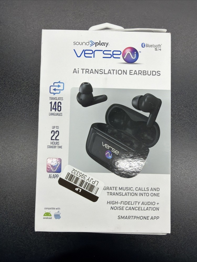 Verse.ai Language Translation Earbuds - Black