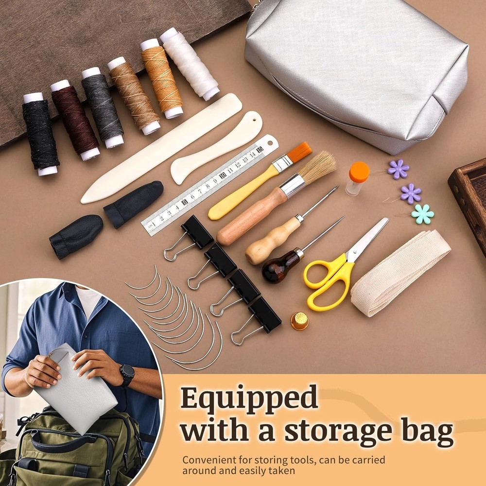 49 Pcs Hand Bookbinding Tools Kits for Beginners 49