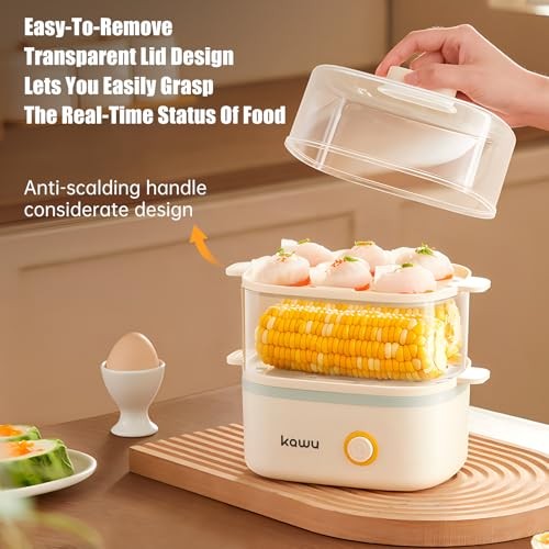 Double-layer Egg Cooker, Fast Electric Egg Boiler, Small Breakfast Machine,