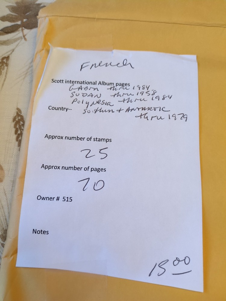 APC Z6412 scott internation pages french Gabon Sudan Polynesia s Antartic