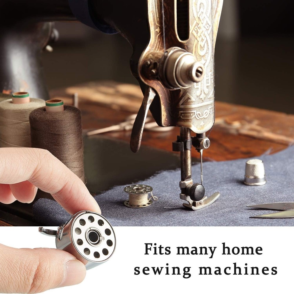 18-Piece Sewing Bobbin Case & Metal Bobbin Set for Front-Loading Machines