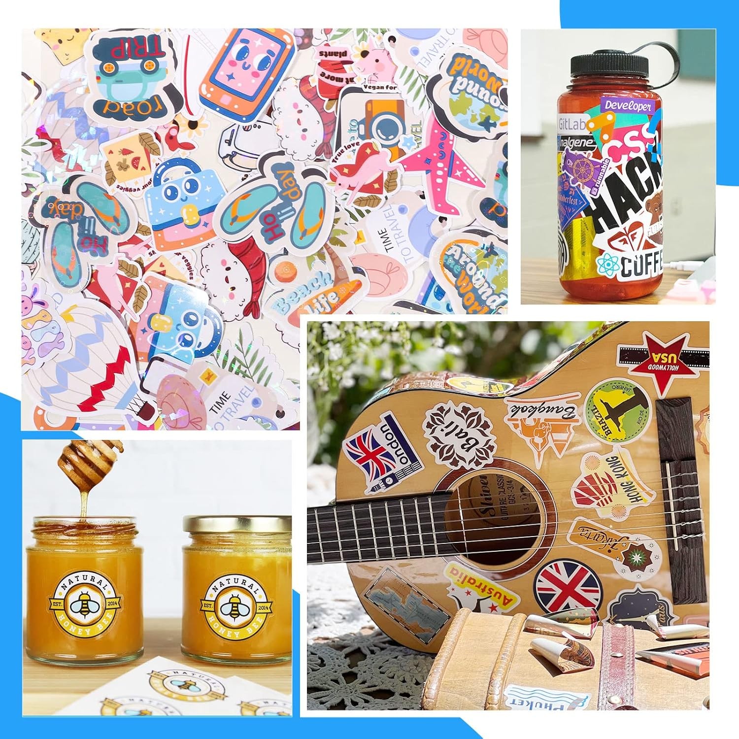 20 Printable Vinyl Sticker Paper 8.5x11 Glossy Waterproof Decal for Laser Inkjet