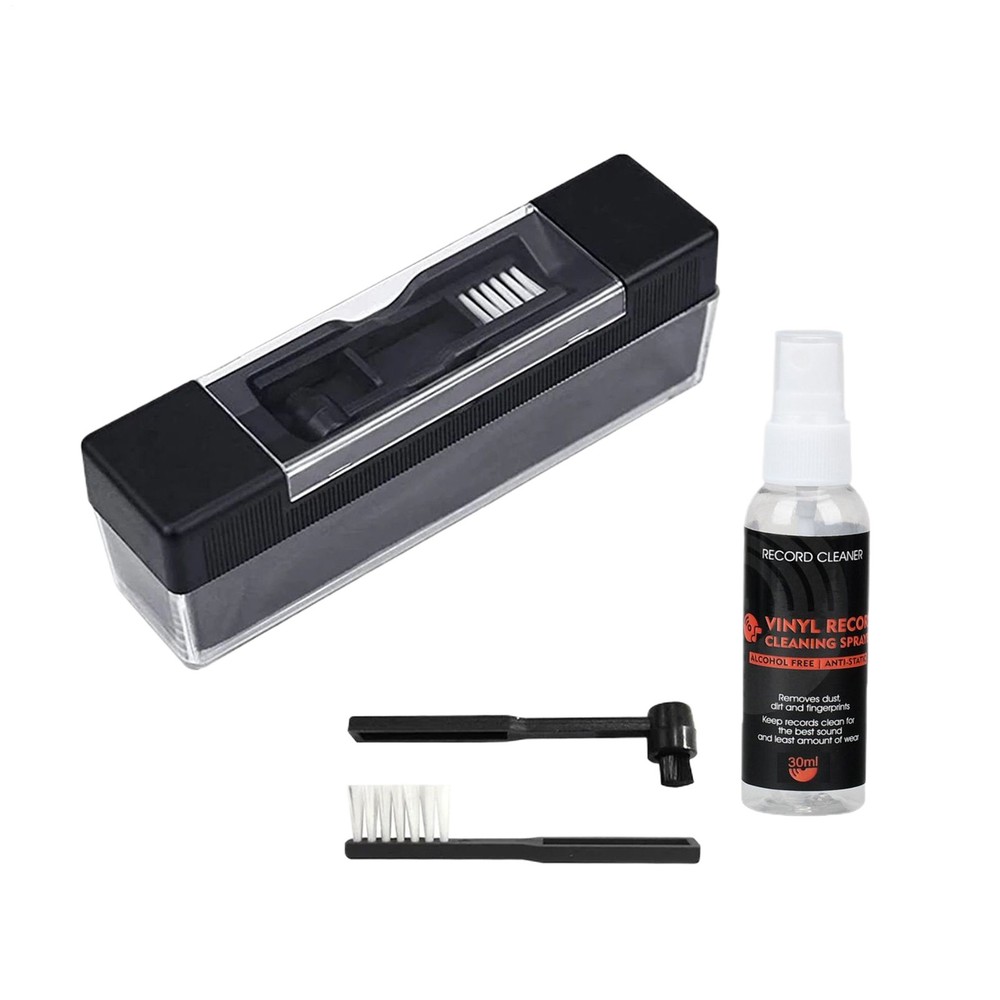 Vinyl Record Cleaning Machine Complete Album Spin Cleaner Kit Liquid Brushes