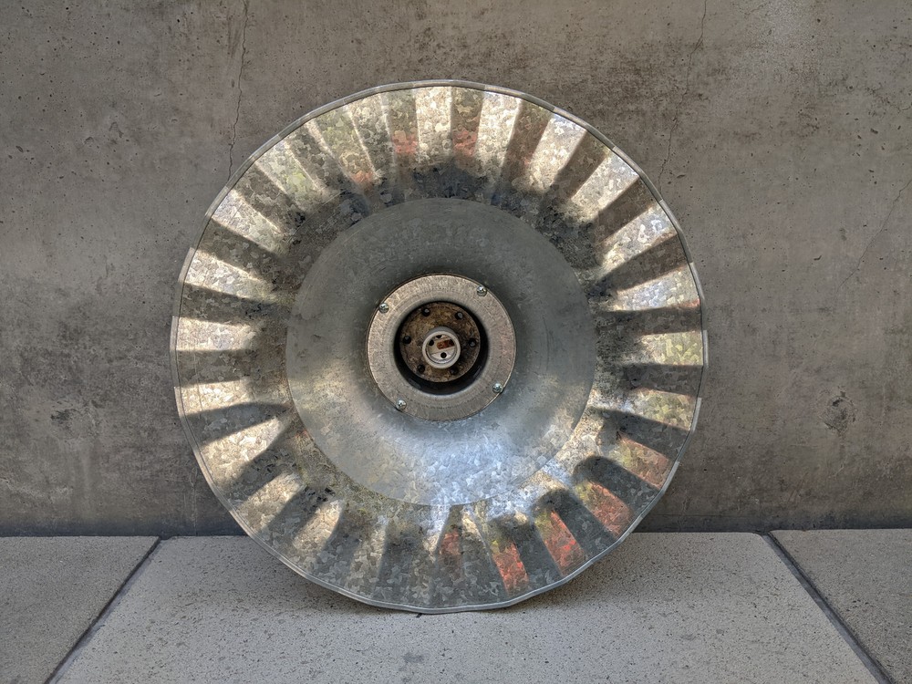 Radial Wave Stainless Steel Light/Shade Complete 16 3/4" Diameter