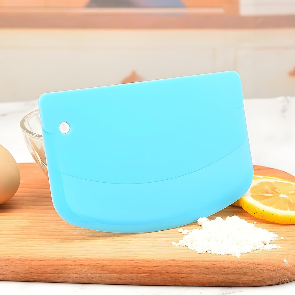 7PCS Dough Scraper Set, Plastic Bench Scraper, Multipurpose Bowl Scraper for ...