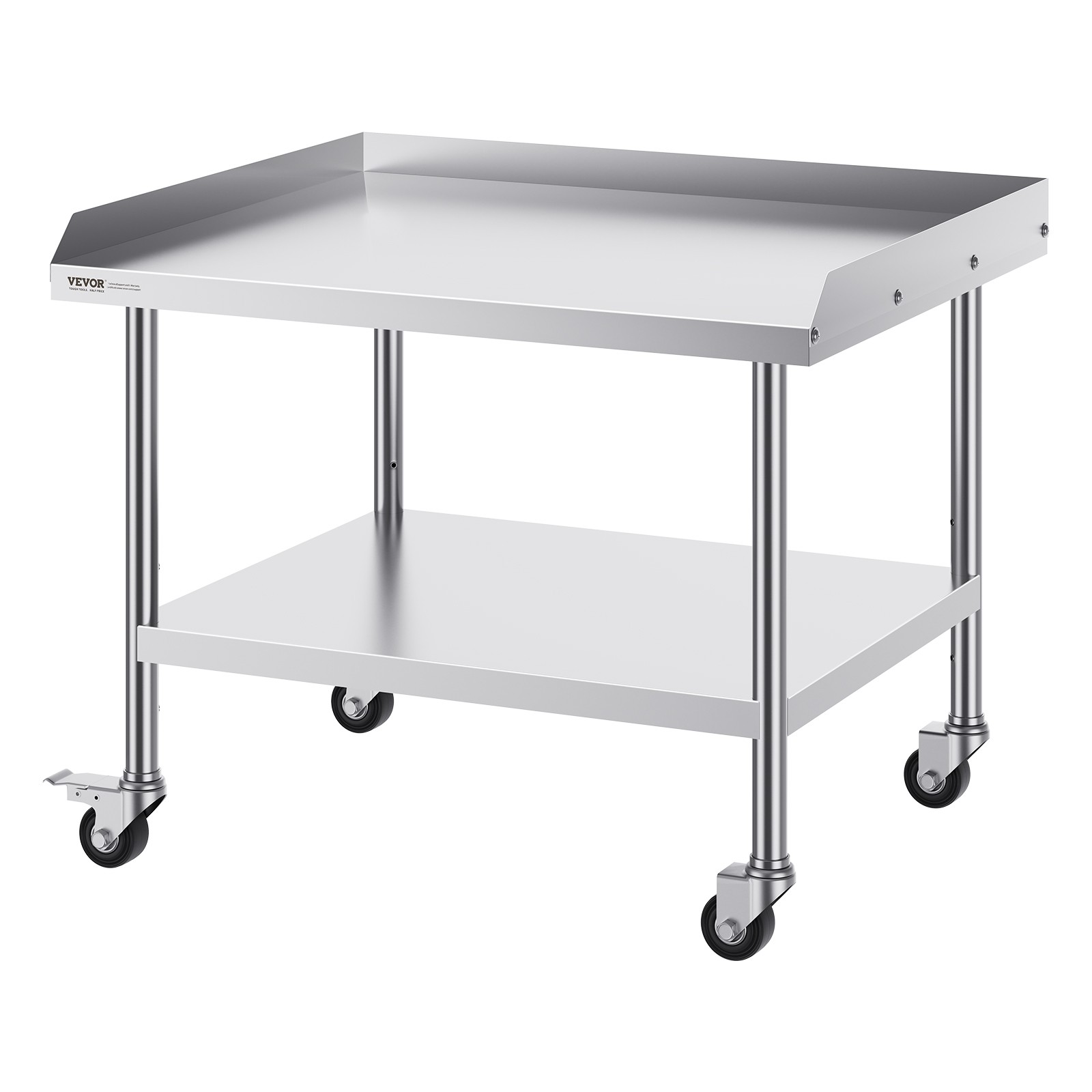 VEVOR Stainless Steel Work Table 30"x36" Commercial Food Prep Table W/ 4 Casters