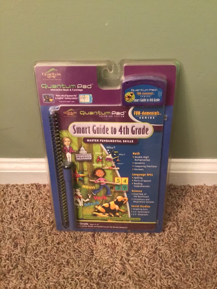 Quantum Pad Interactive Book & Cartridge Leap Pad Smart Guide To 4th Grade