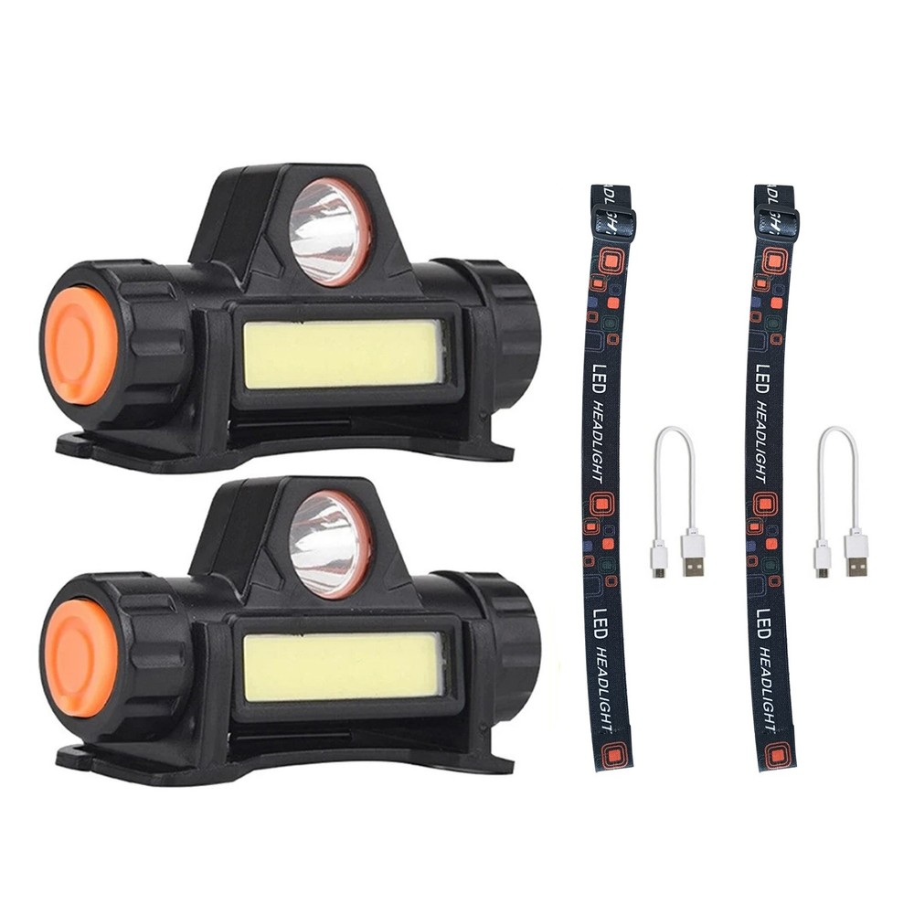 Portable Automatic Dimming Headlight For Welding Helmet USB Charging 2-Pack