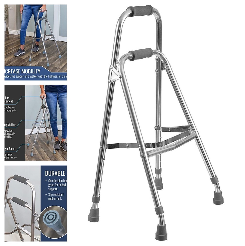 Adjustable Hemi Walker Lightweight Aluminum Folding Mobility Aid Support