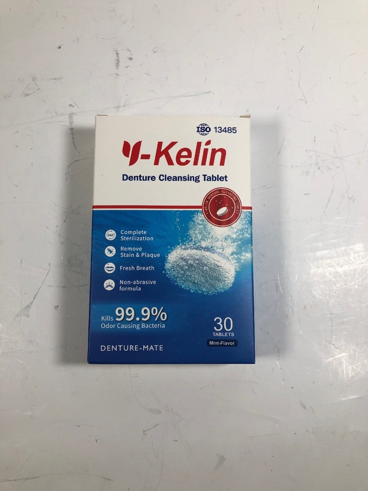 Kelin Denture Cleansing Tablet, 30 Tablets Per Box, Bundle Of 12 Boxes.