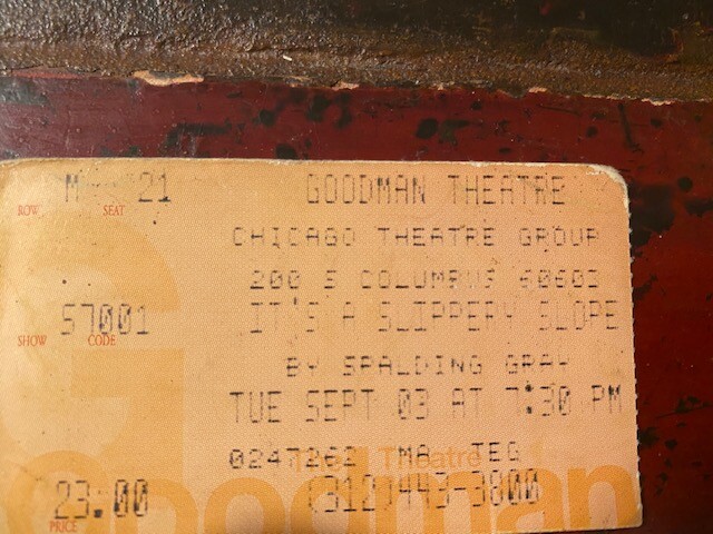 3 Spaulding Gray Performance Ticket Stubs