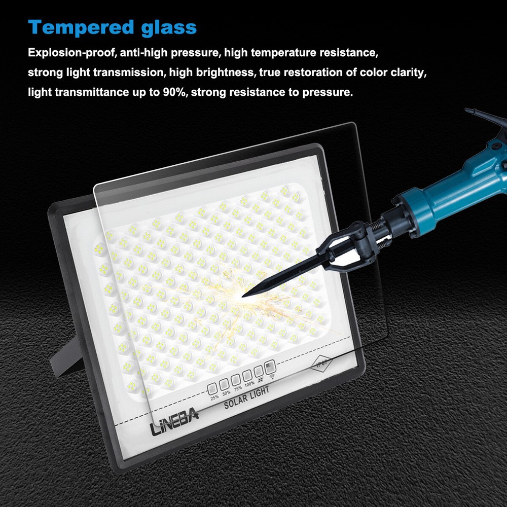 LED Solar Floodlight Panel Street Lights Outdoor Waterproof Remote Control 2000W