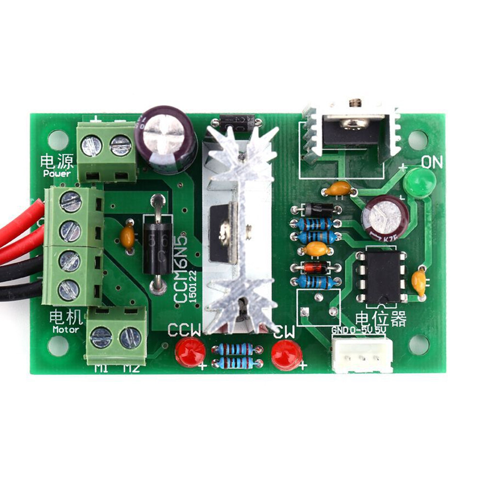2PCS 6V 12V 24V PWM DC Motor Speed Controller Reversible Switch Adjustable