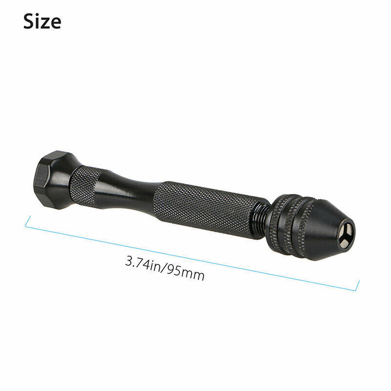26pcs Mini Micro Hand Drill Bits Small Manual Keyless Chuck Pin Vise Rotary Tool