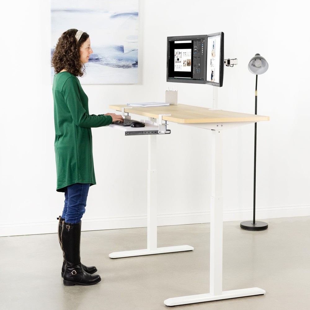 VIVO Large Keyboard Tray Under Desk Pull Out with Extra Sturdy C Clamp Mount Sys